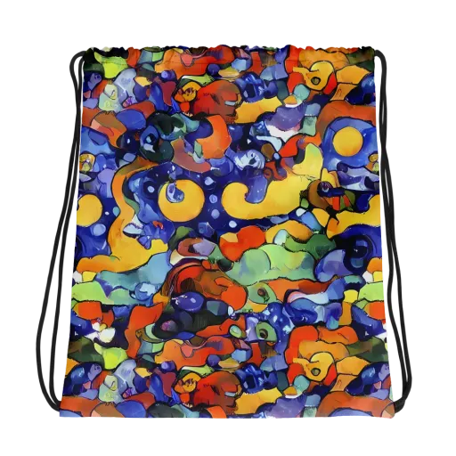 Tangerine Tangle on a Drawstring Bag
