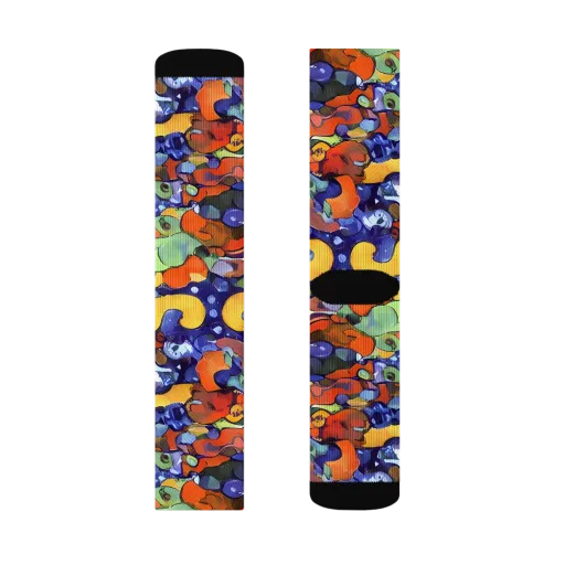 Tangerine Tangle on a Socks