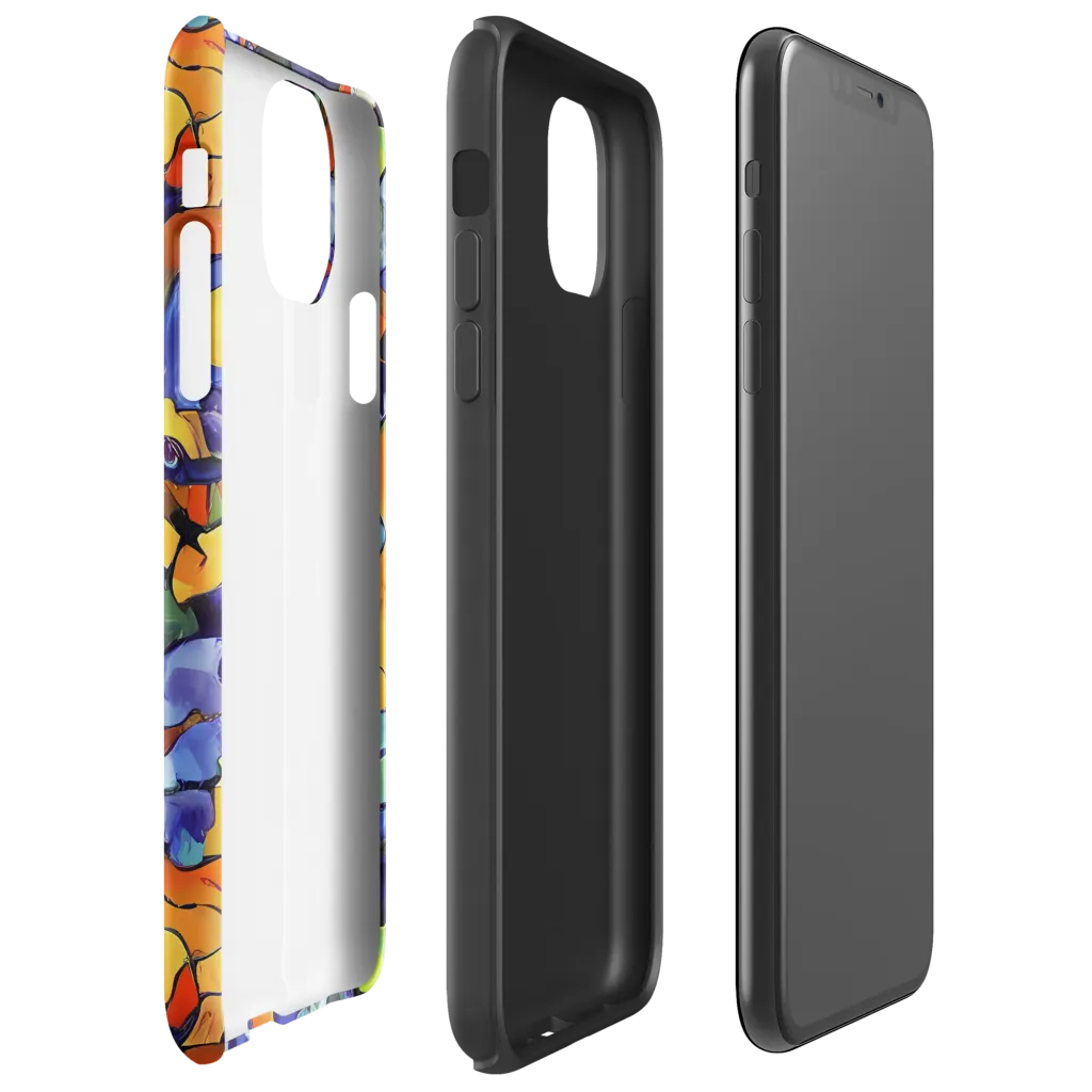 Tangerine Tangle on Tough Case for iPhone® — Right