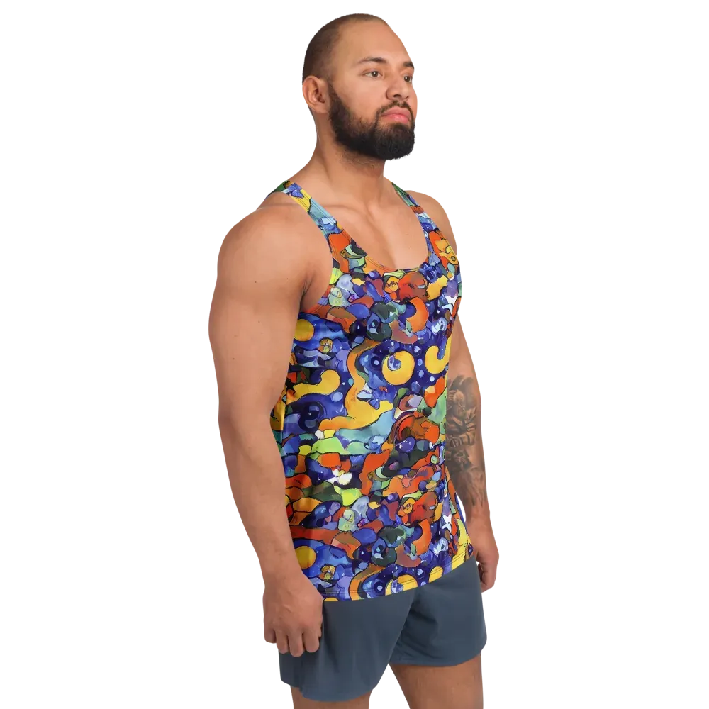 Tangerine Tangle on Men's Tank Top — Right Front