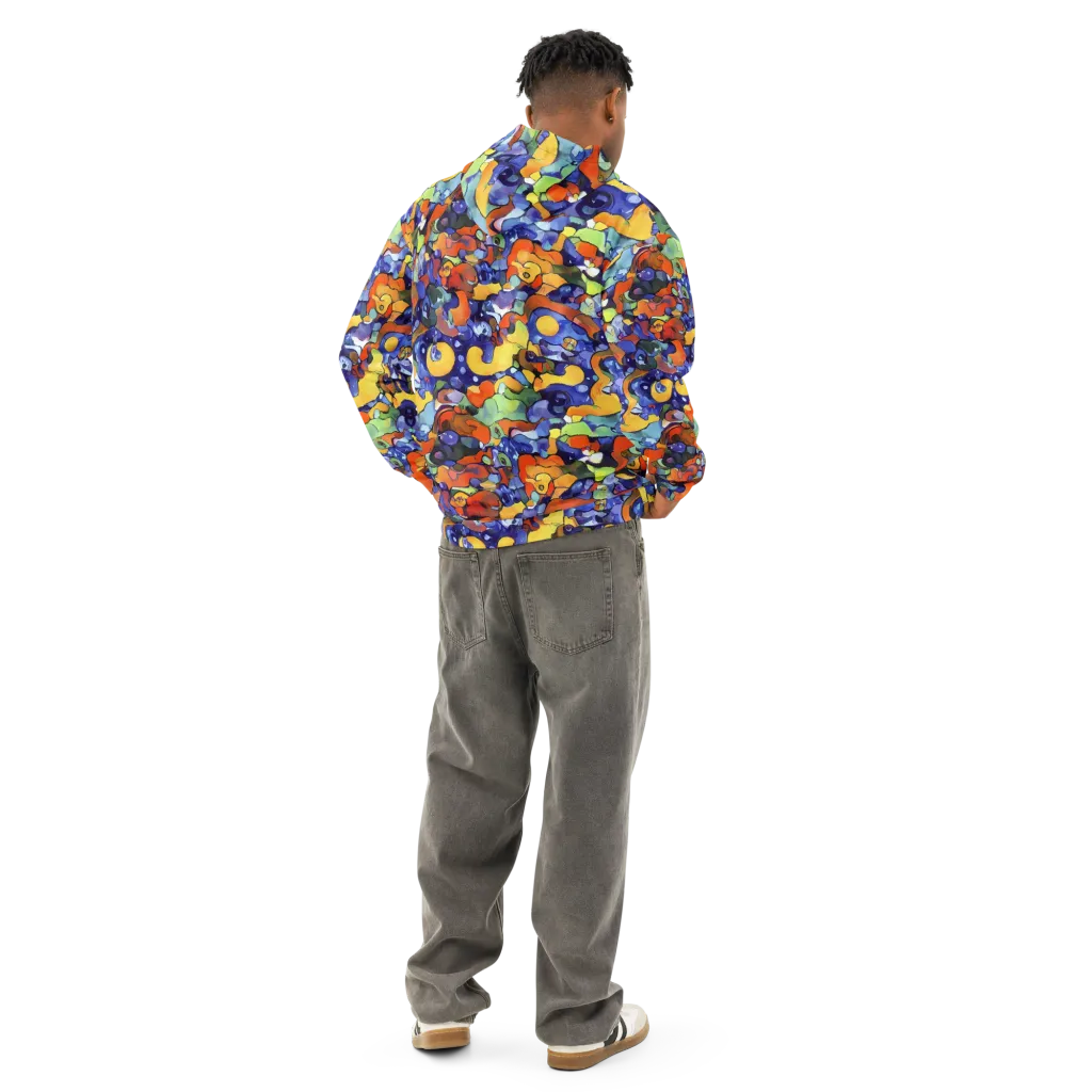 Tangerine Tangle on Cotton Hoodie — Back