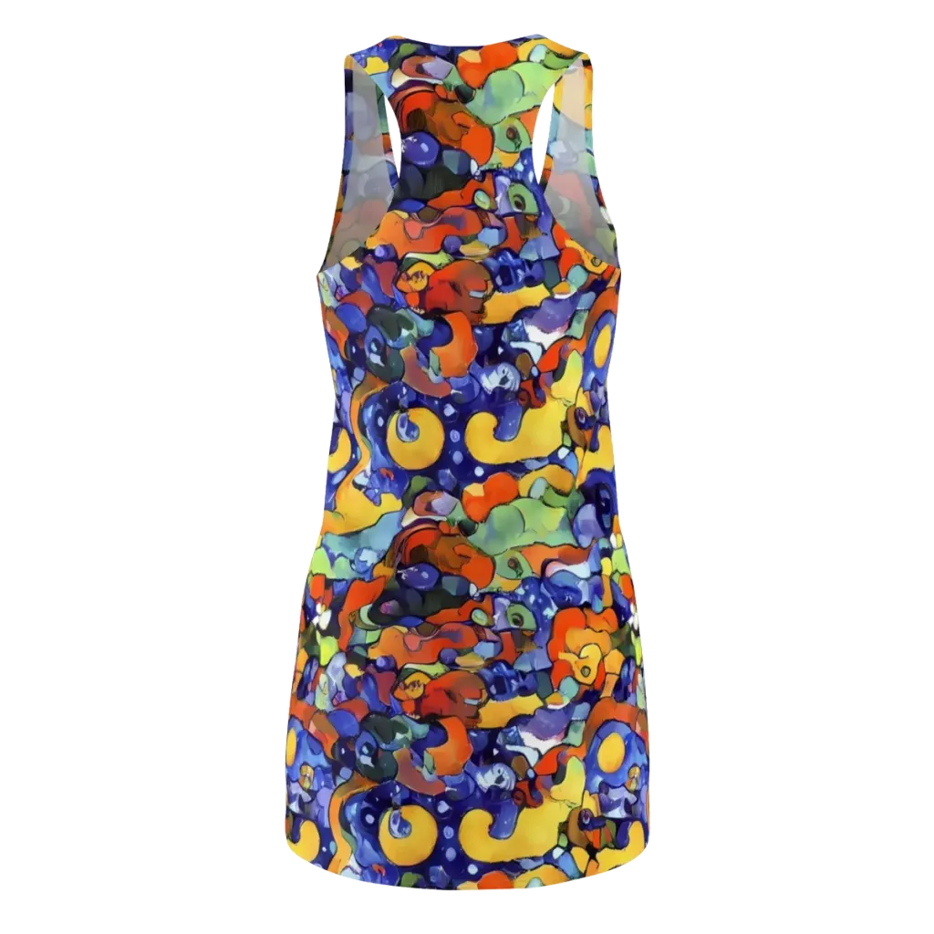 Tangerine Tangle on Racerback Dress — Back
