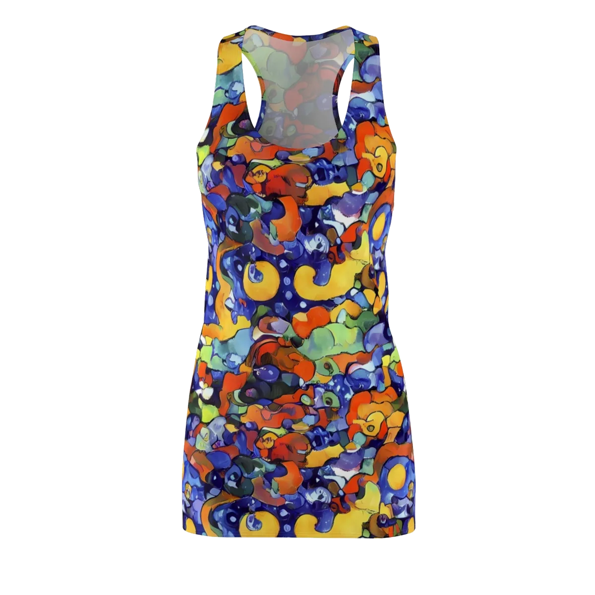 Tangerine Tangle on Racerback Dress — Front