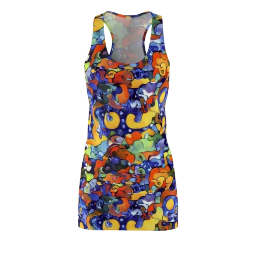 Tangerine Tangle on a Racerback Dress