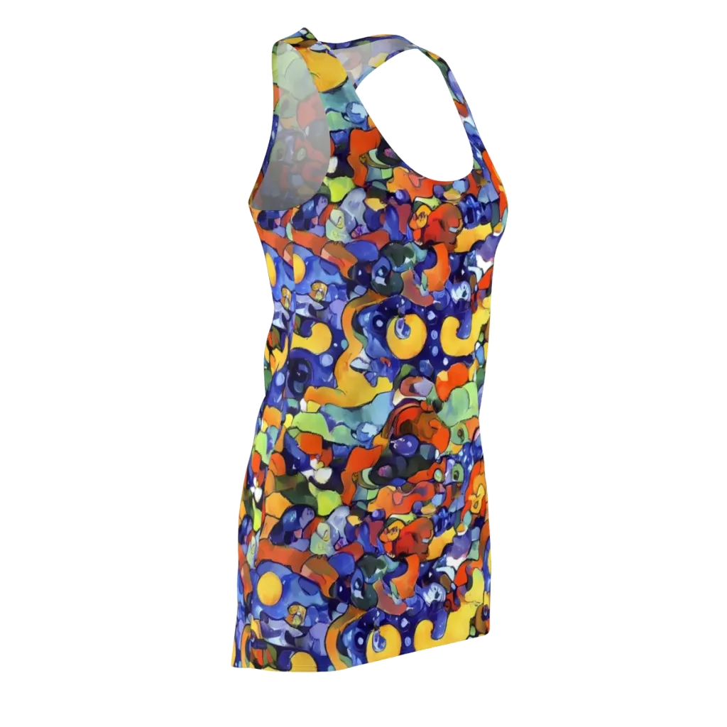 Tangerine Tangle on Racerback Dress — Front Side