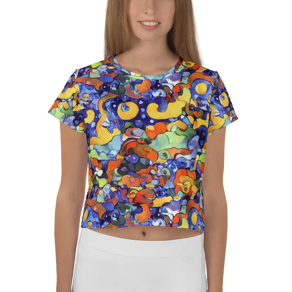Tangerine Tangle on Crop Tee — Front