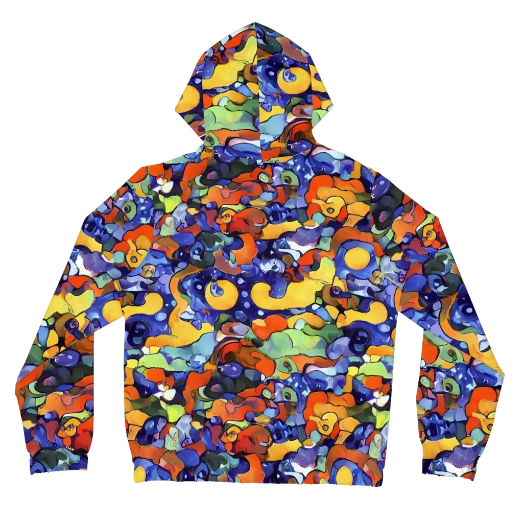Tangerine Tangle on Women's Full-Zip Hoodie — Back
