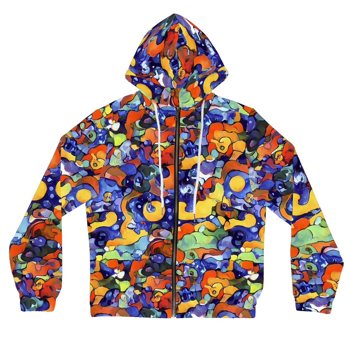 Tangerine Tangle on Women's Full-Zip Hoodie — Front