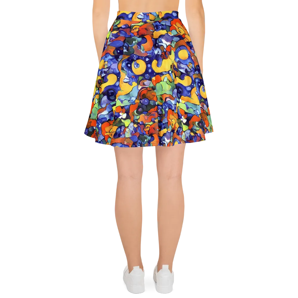 Tangerine Tangle on Skater Skirt — Back