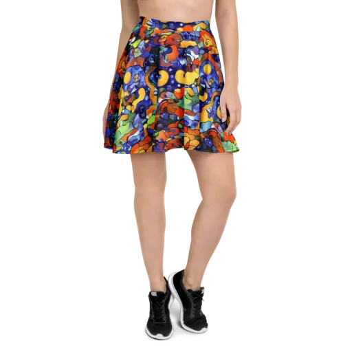 Tangerine Tangle on a Skater Skirt