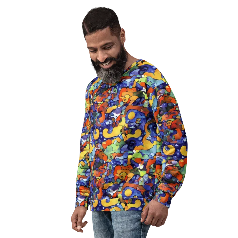 Tangerine Tangle on Sweatshirt — Left Front