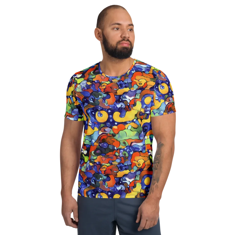 Tangerine Tangle on Men's Athletic T-Shirt — Front