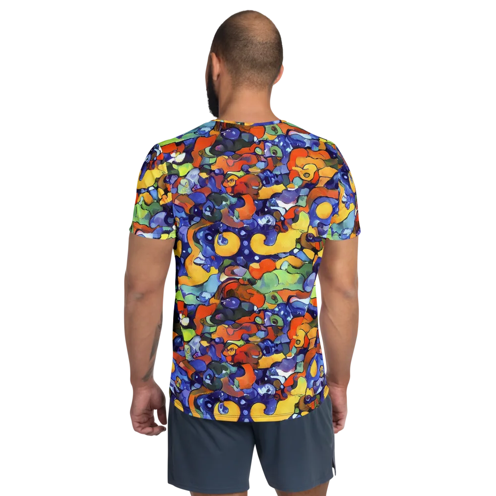Tangerine Tangle on Men's Athletic T-Shirt — Back