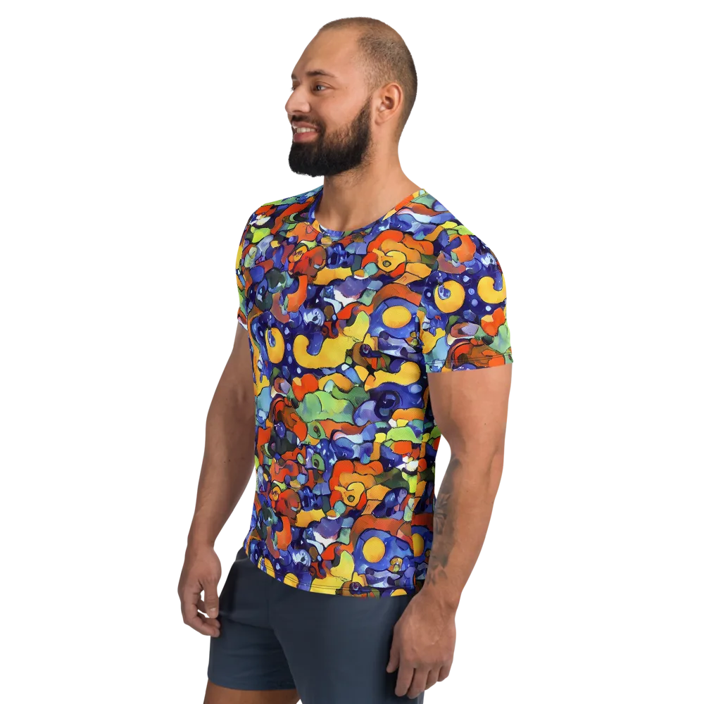 Tangerine Tangle on Men's Athletic T-Shirt — Left