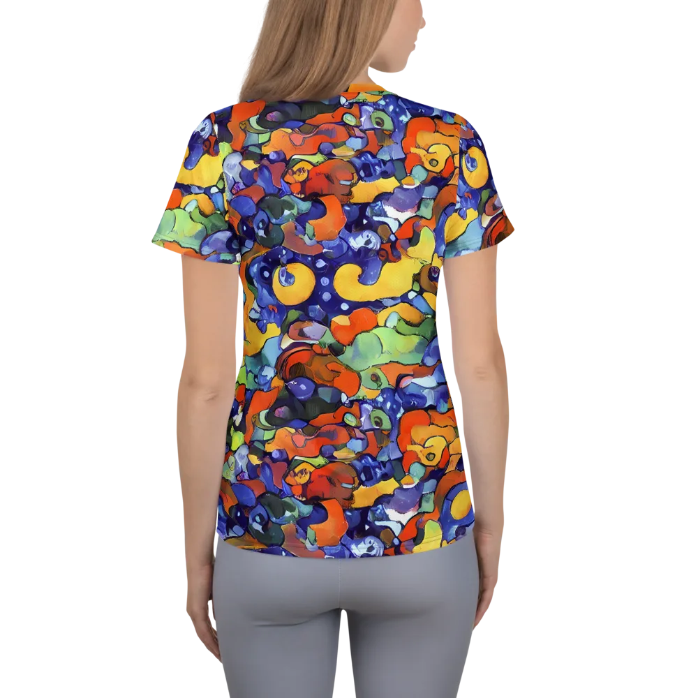 Tangerine Tangle on Women's Athletic T-Shirt — Back