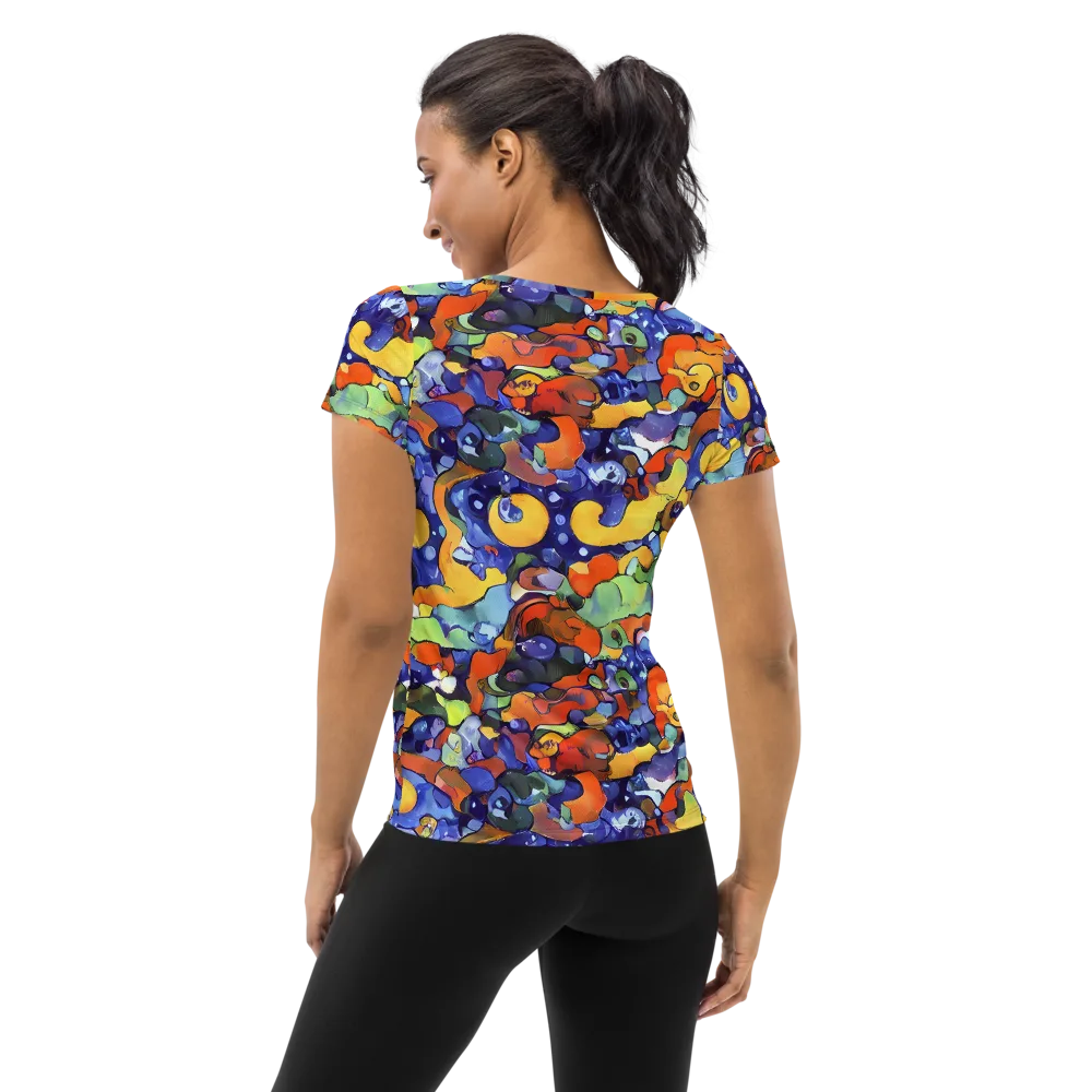 Tangerine Tangle on Women's Athletic T-Shirt — Back