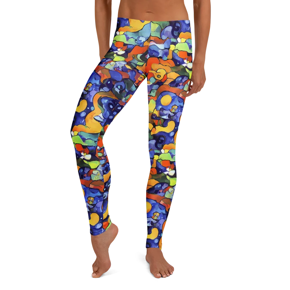 Tangerine Tangle on Leggings — Front
