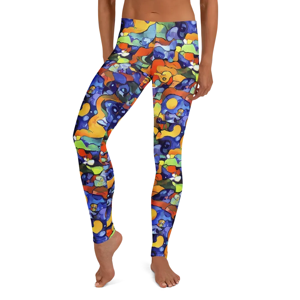 Tangerine Tangle on Leggings — Front