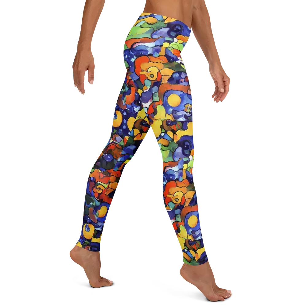 Tangerine Tangle on Leggings — Right
