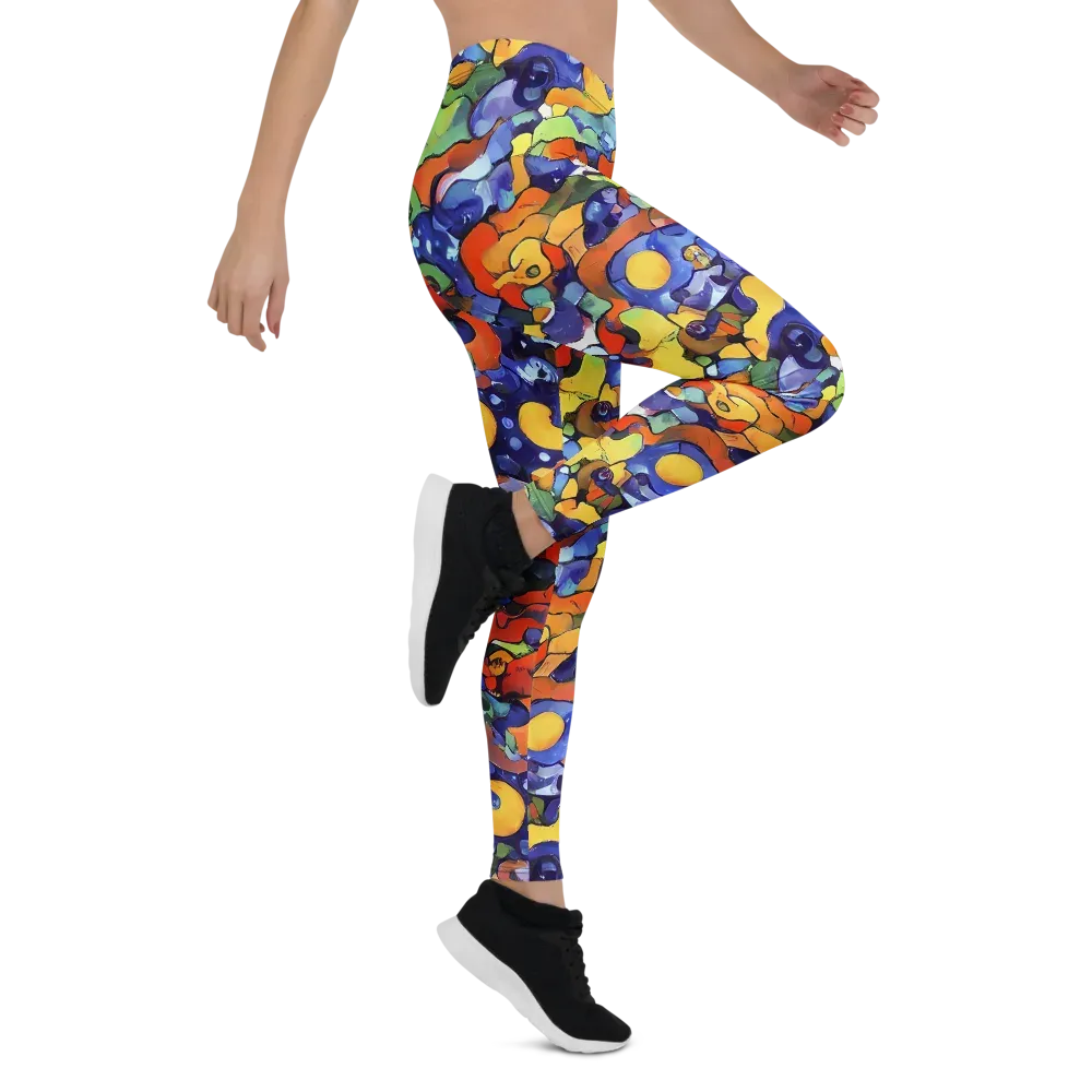 Tangerine Tangle on Leggings — Right