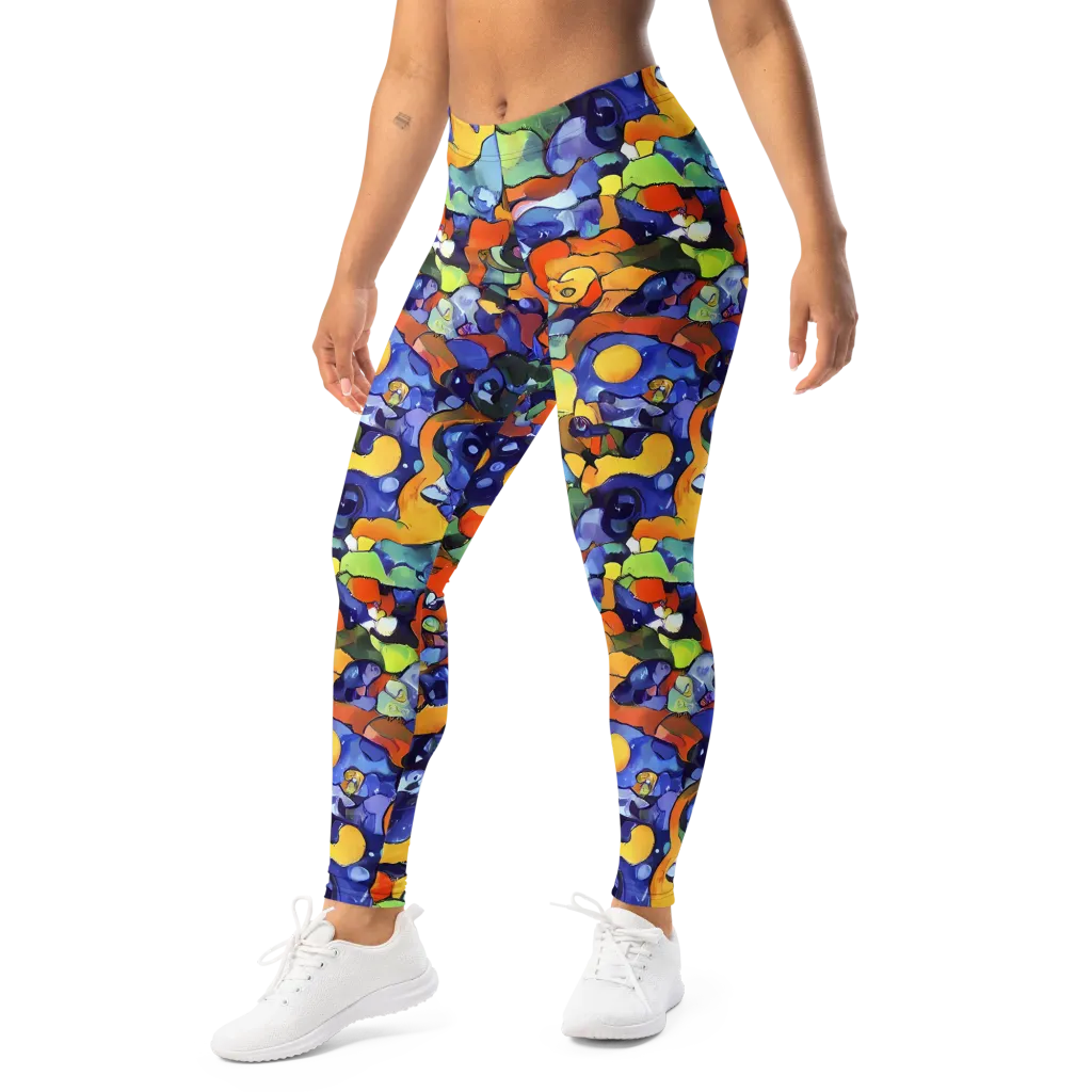 Tangerine Tangle on Leggings — Left Front