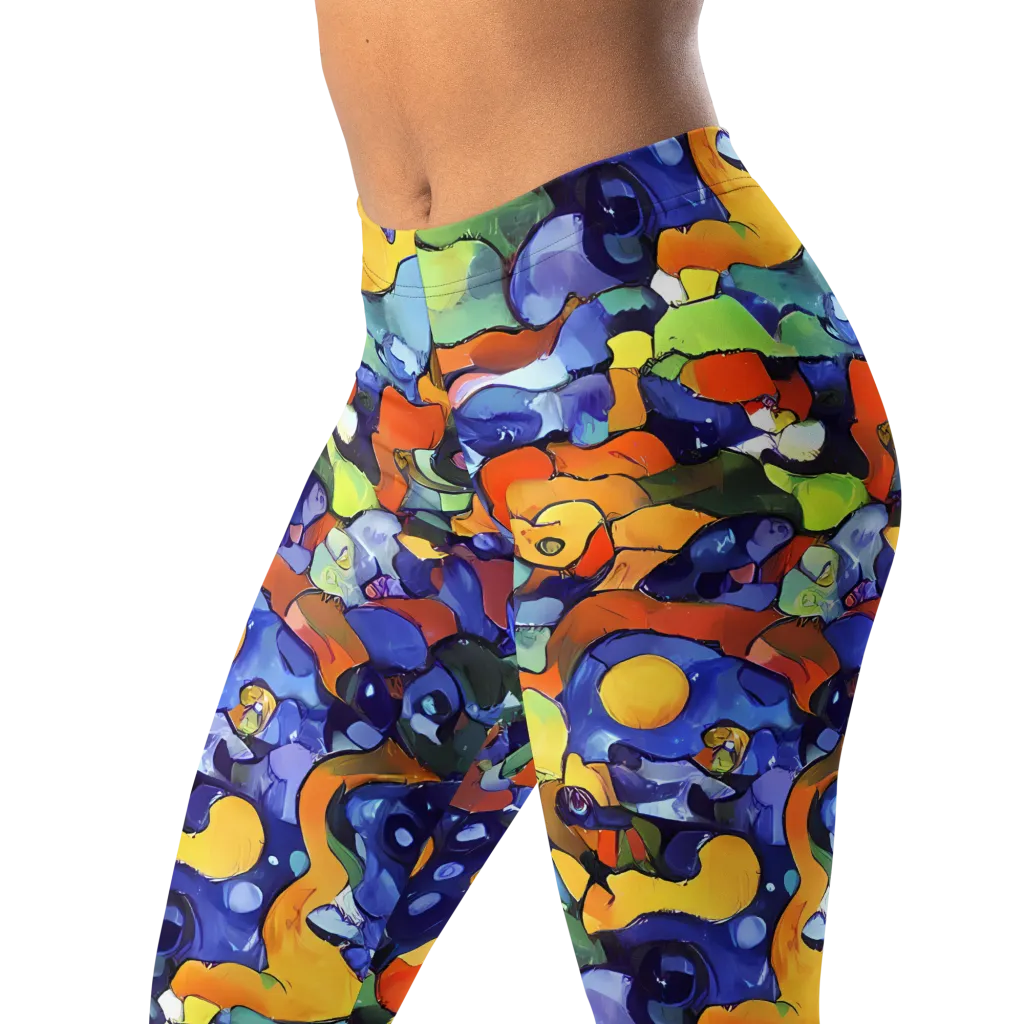 Tangerine Tangle on Leggings — Left Front