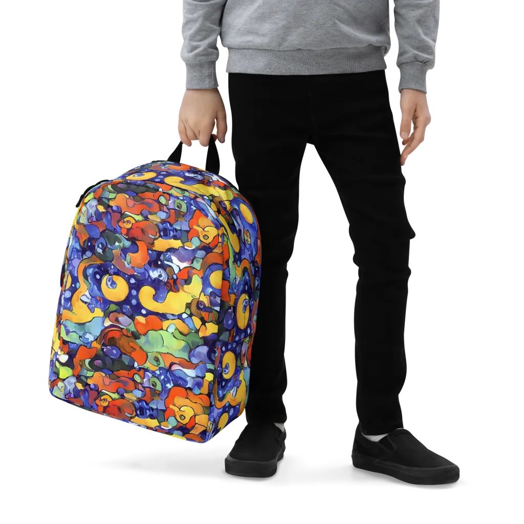 Tangerine Tangle on Minimalist Backpack — Zoomed-in