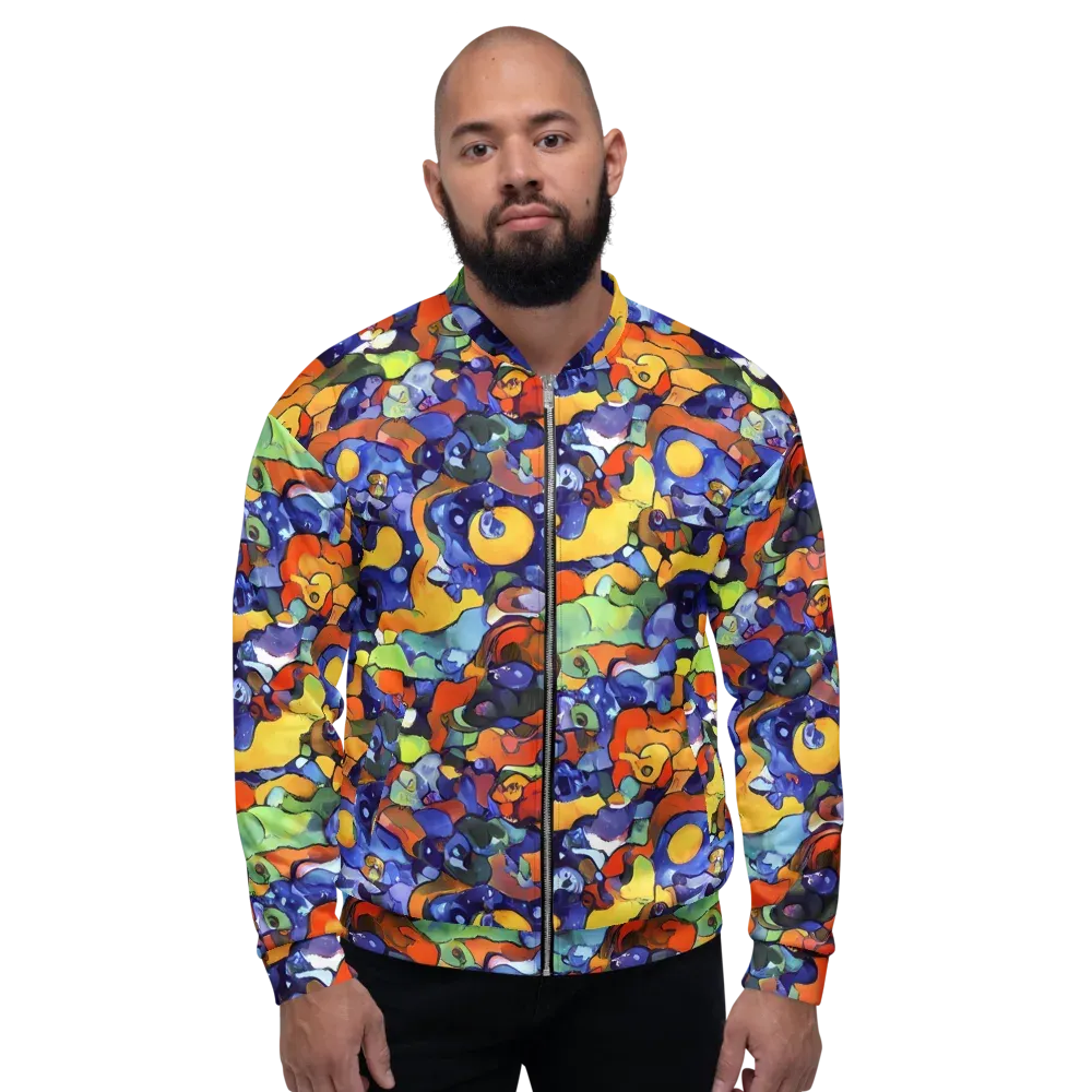 Tangerine Tangle on Bomber Jacket — Front