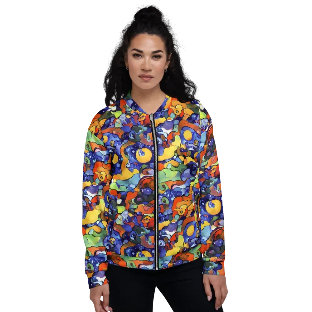 Tangerine Tangle on Bomber Jacket — Front