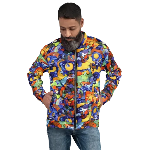 Tangerine Tangle on a Bomber Jacket