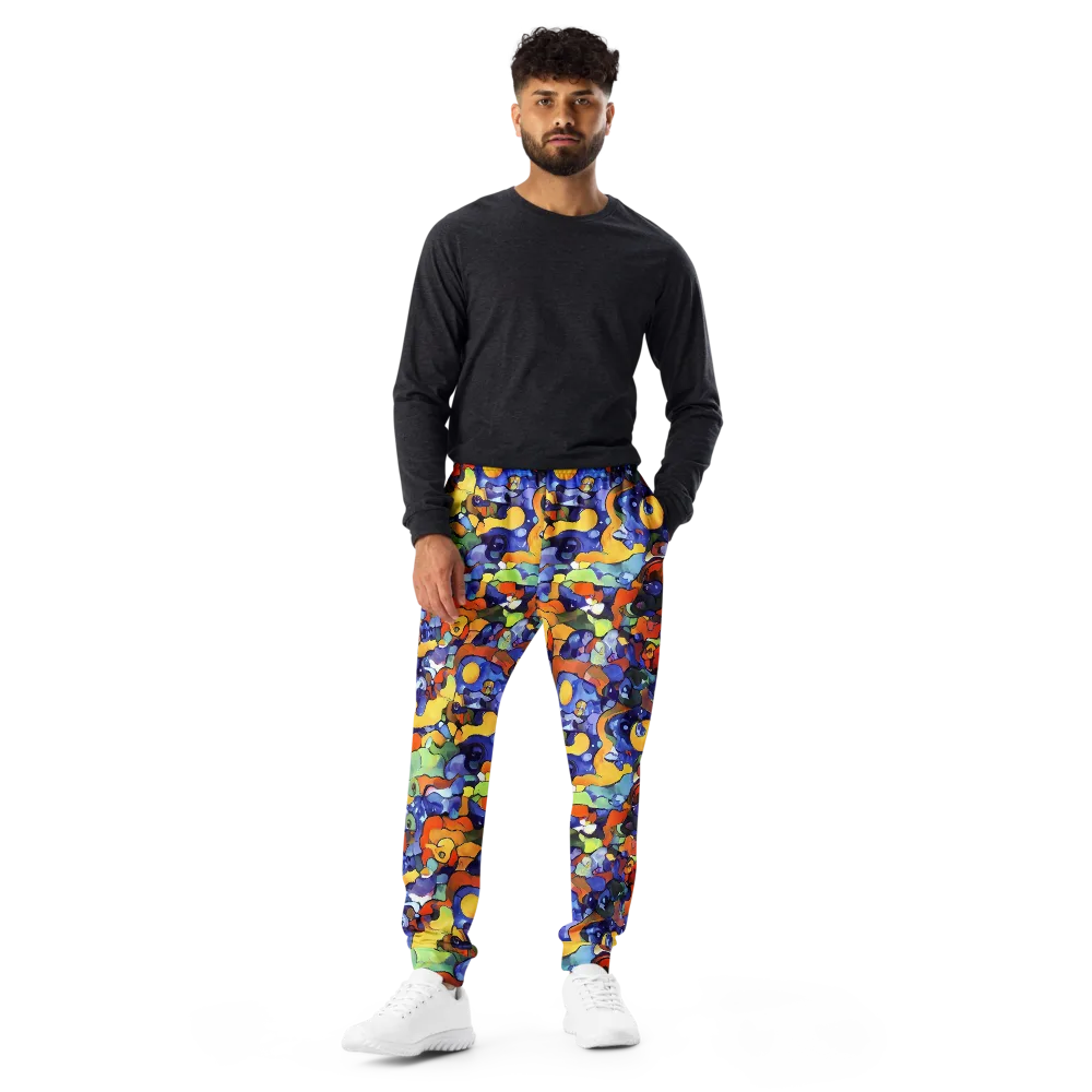 Tangerine Tangle on Men's Joggers — Front