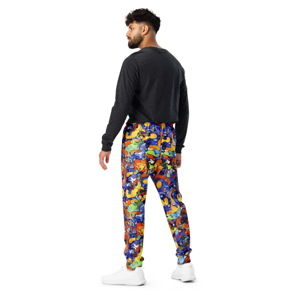 Tangerine Tangle on Men's Joggers — Back