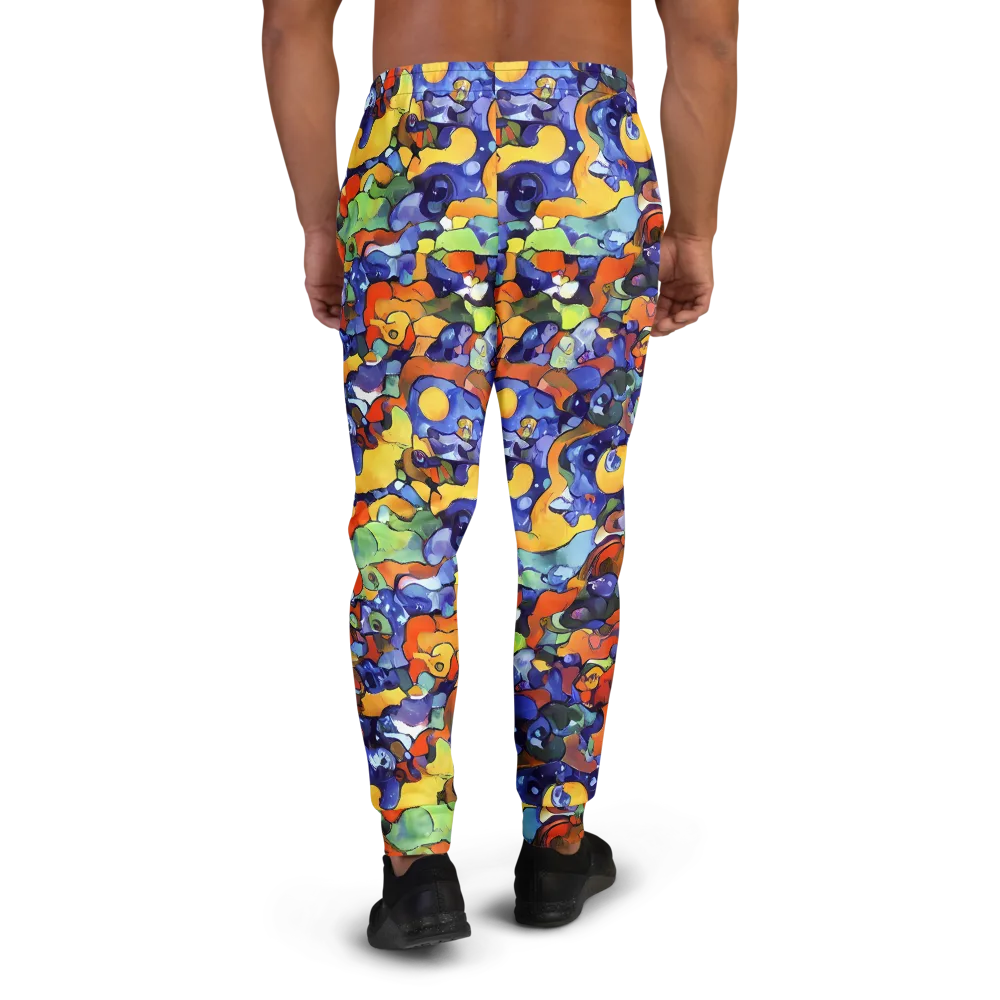 Tangerine Tangle on Men's Joggers — Back