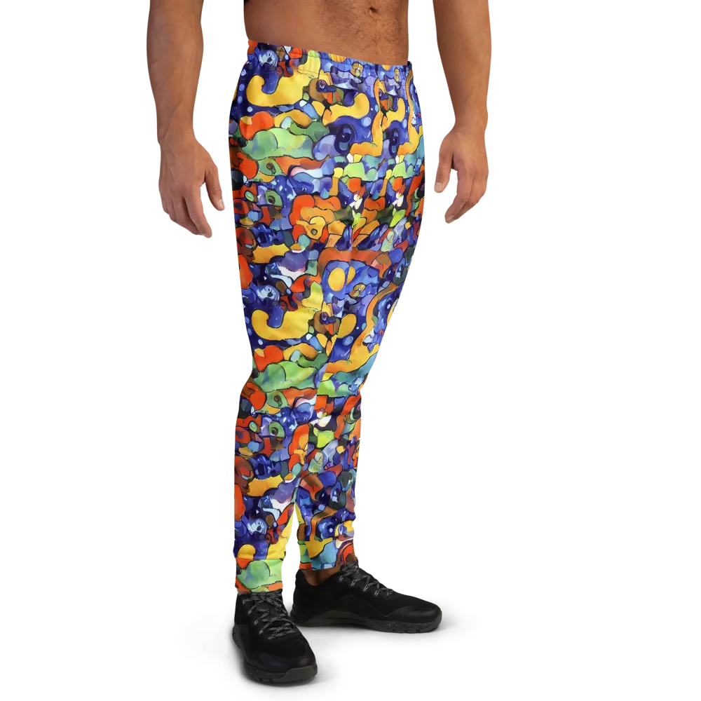 Tangerine Tangle on Men's Joggers — Right