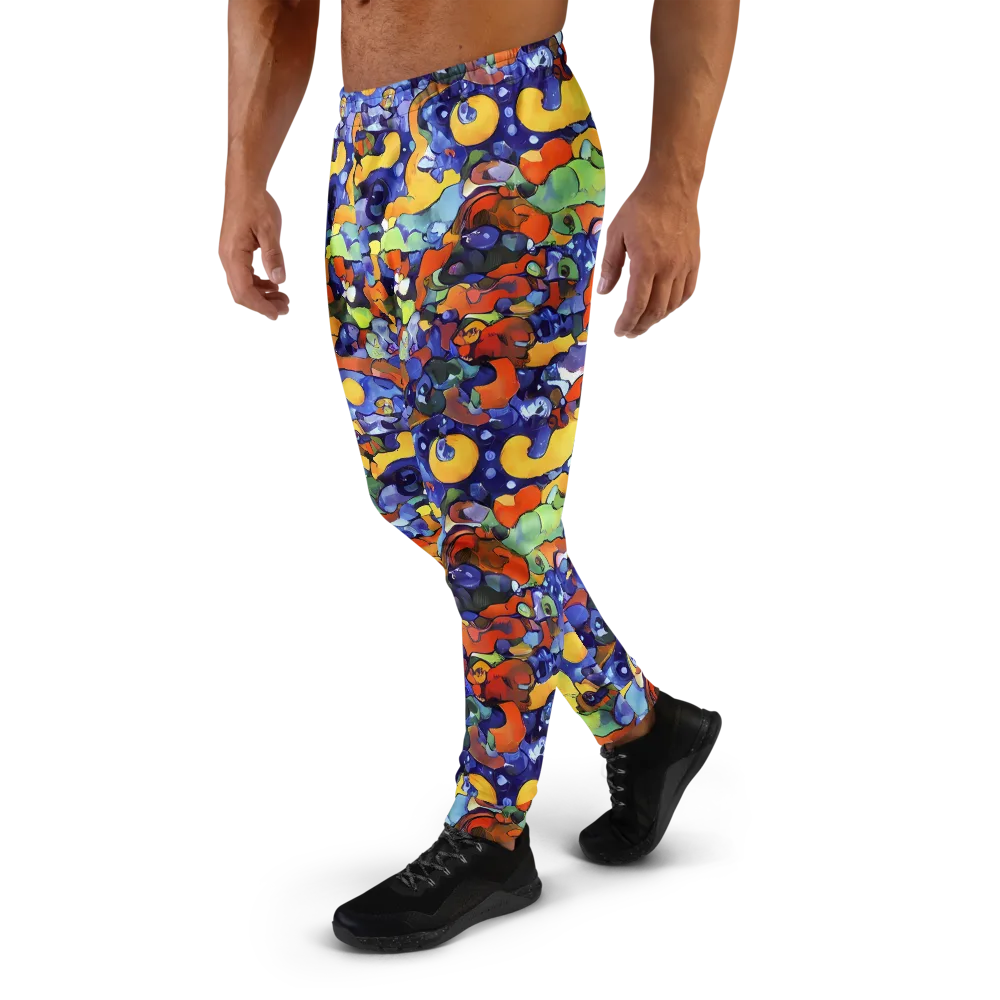Tangerine Tangle on Men's Joggers — Left