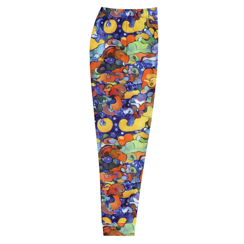Tangerine Tangle on Men's Joggers — Right