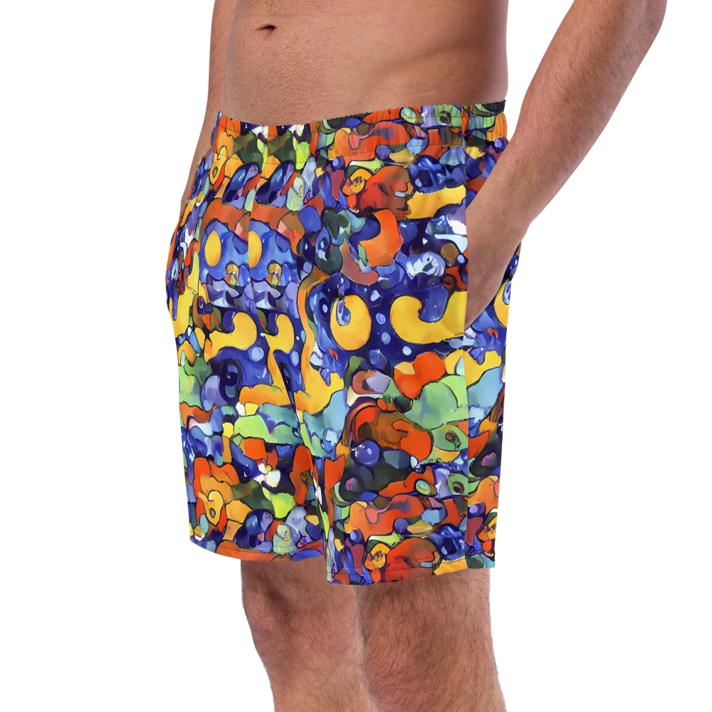 Tangerine Tangle on Swim Trunks — Left Front