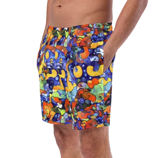 Tangerine Tangle on a Swim Trunks