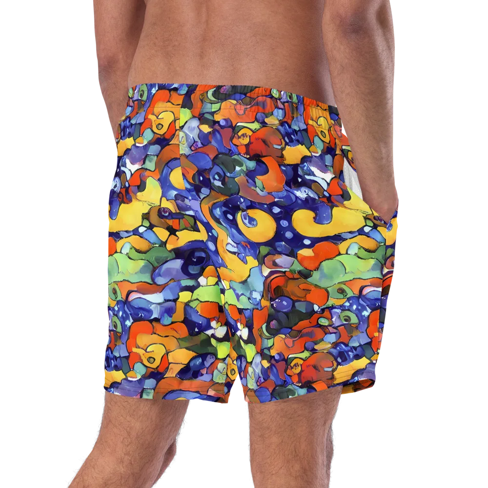 Tangerine Tangle on Swim Trunks — Right Back