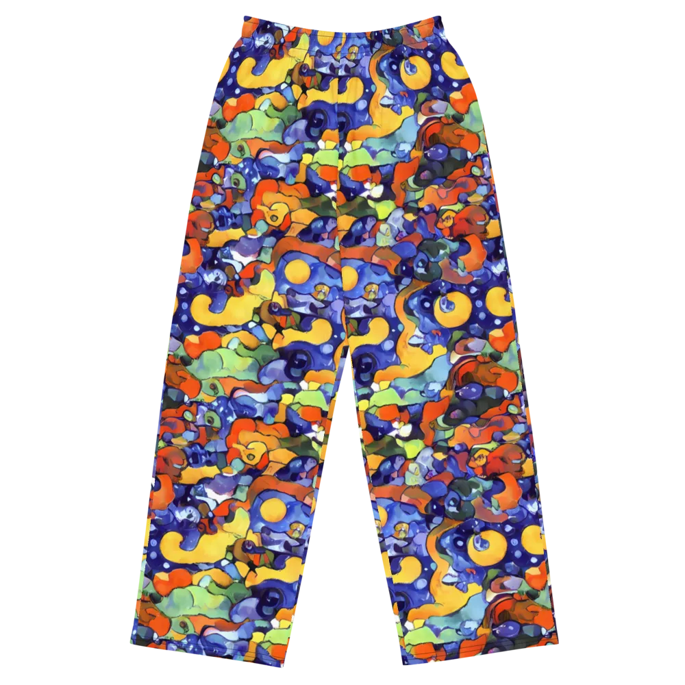 Tangerine Tangle on Wide-Leg Pants — Front