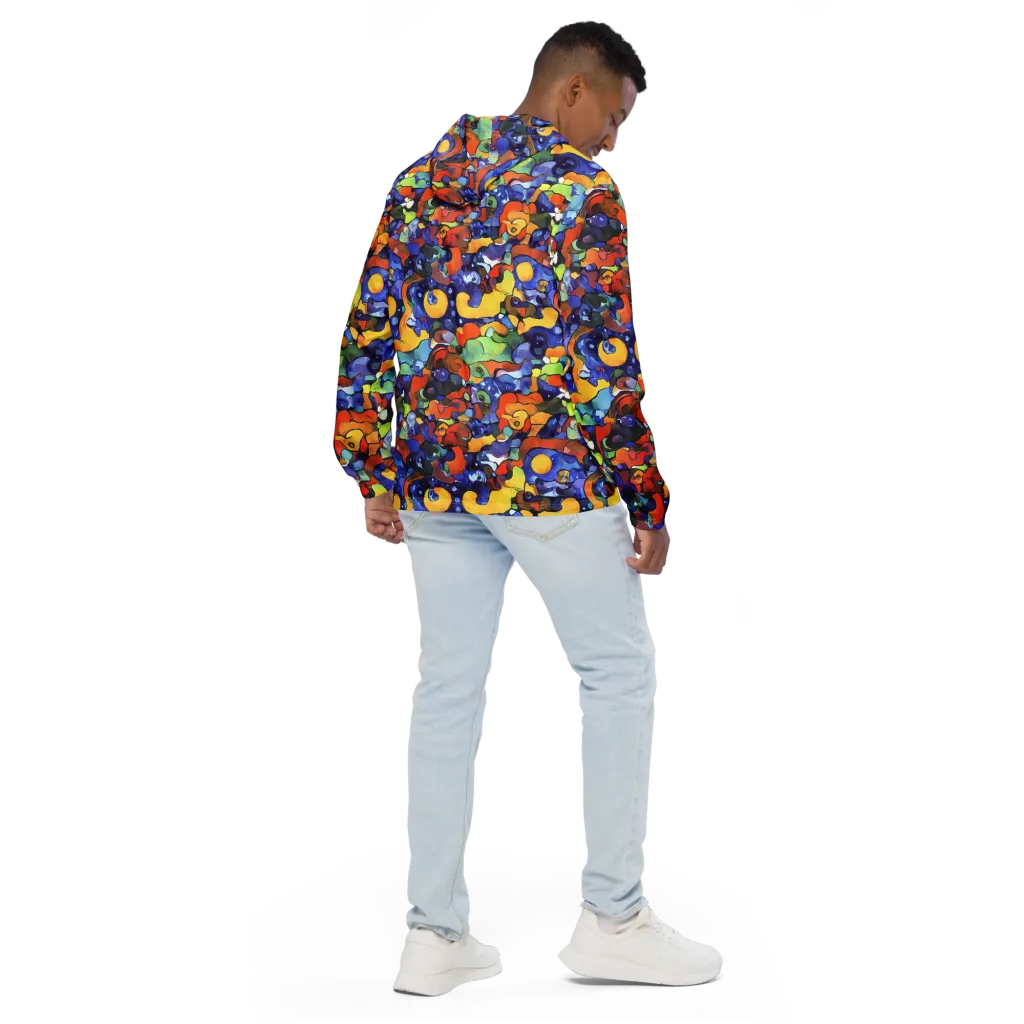 Tangerine Tangle on Men's Windbreaker — Back