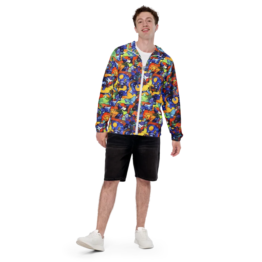 Tangerine Tangle on Men's Windbreaker — Front