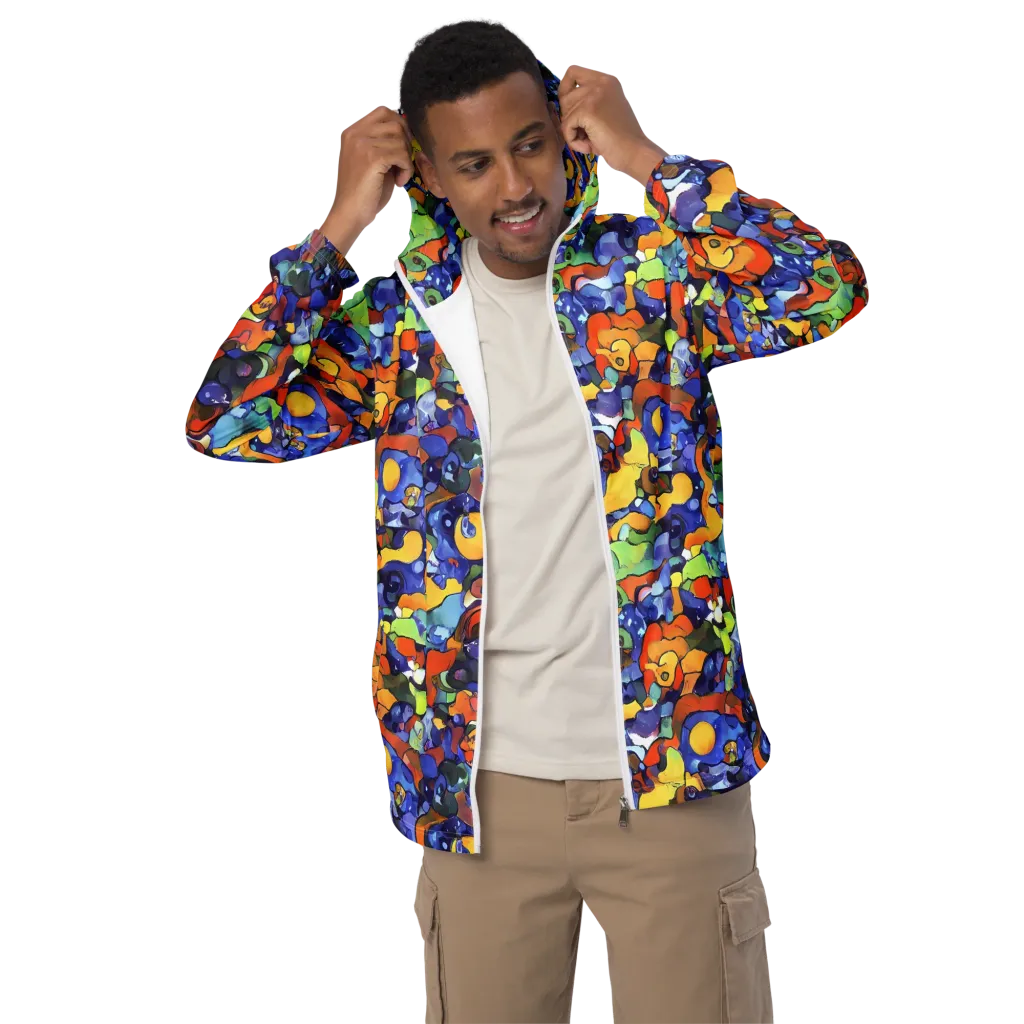 Tangerine Tangle on Men's Windbreaker — Front