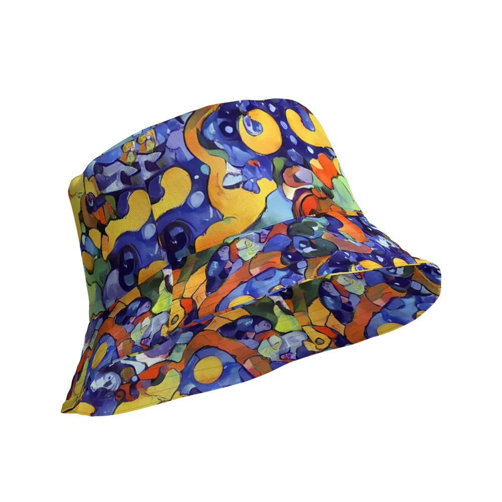 Tangerine Tangle on Reversible Bucket Hat — Product details Outside