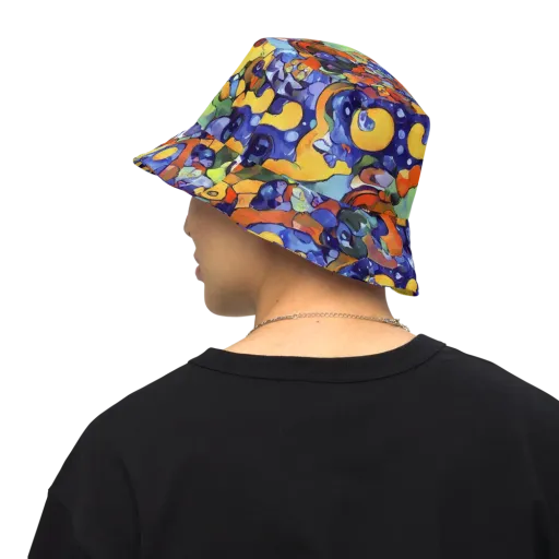Tangerine Tangle on a Reversible Bucket Hat