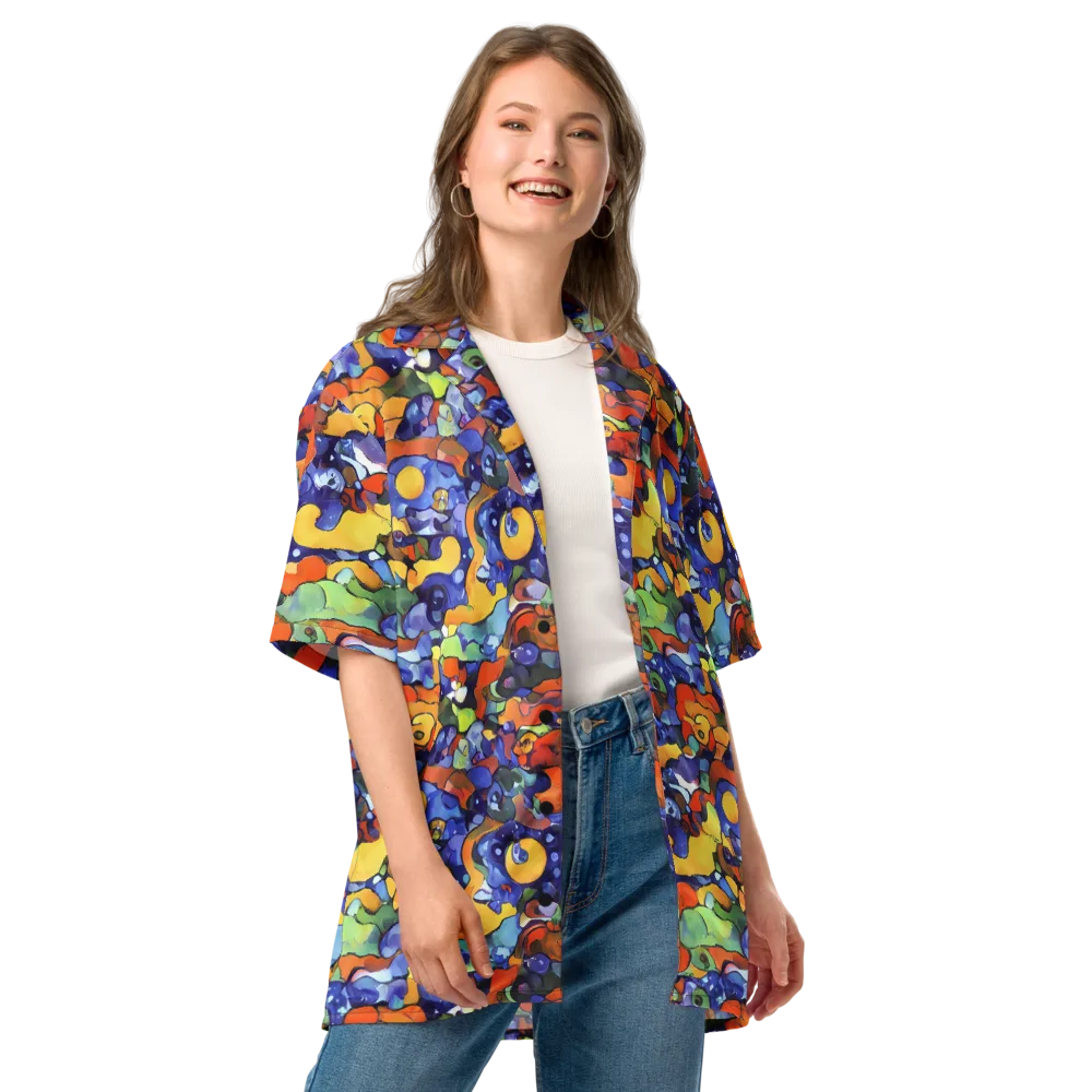 Tangerine Tangle on Button Shirt — Front