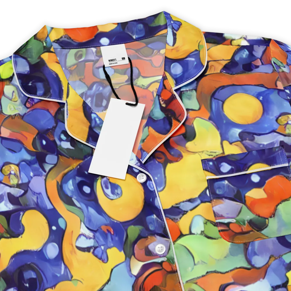 Tangerine Tangle on Women's Short Sleeve Pajama Top — Product details
