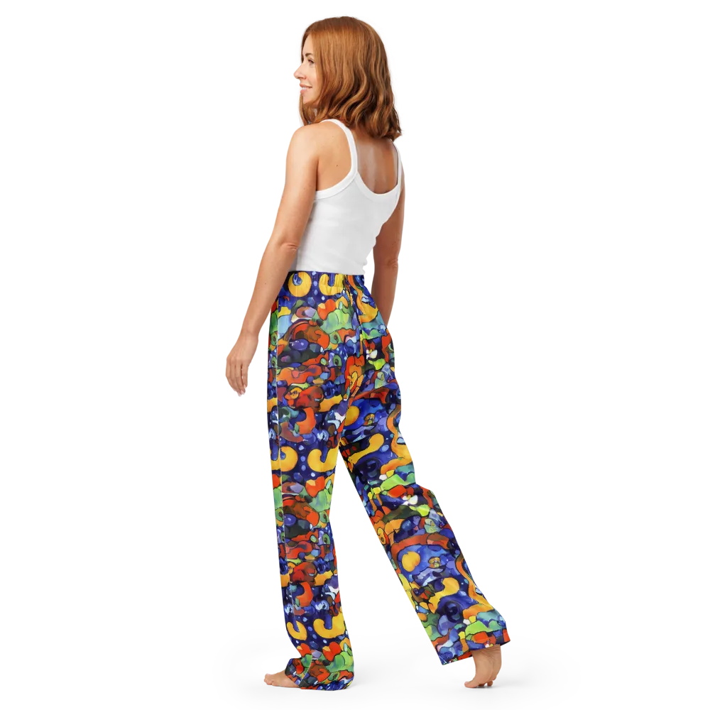 Tangerine Tangle on Women's Pajama Pants — Back