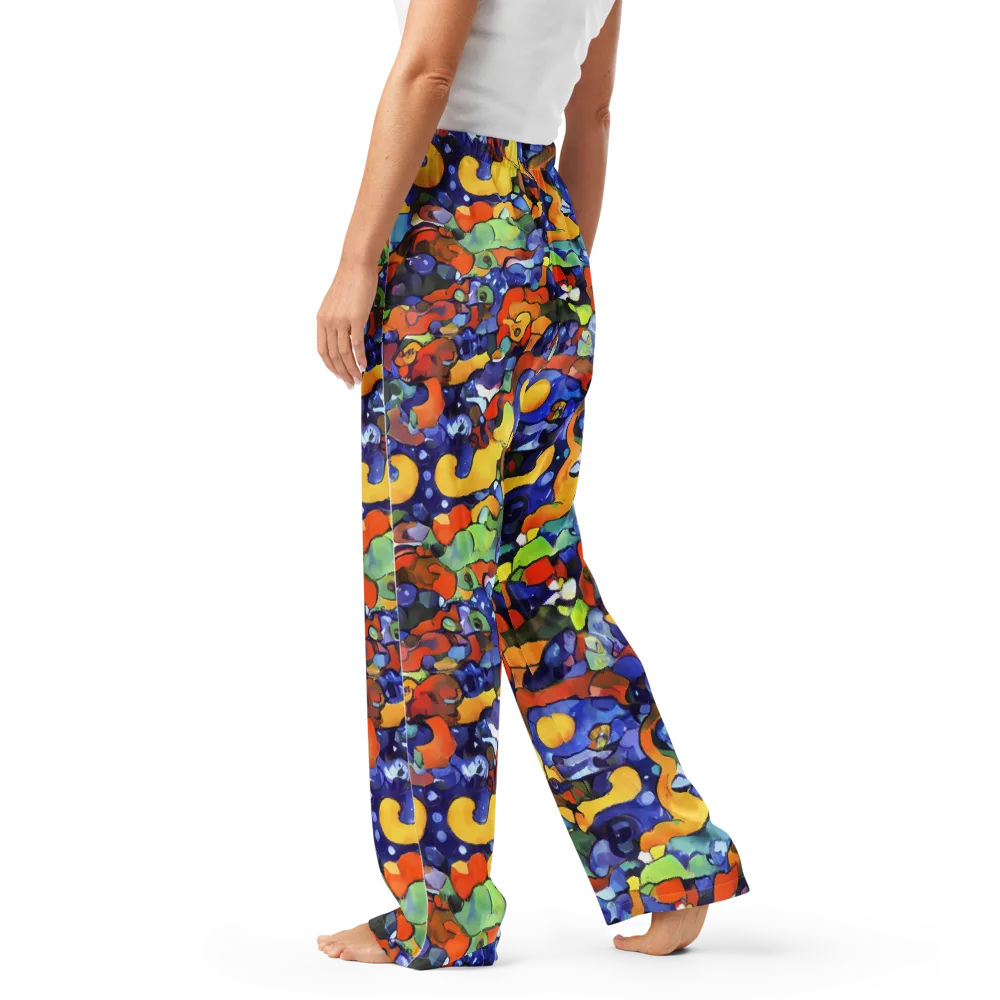 Tangerine Tangle on Women's Pajama Pants — Left