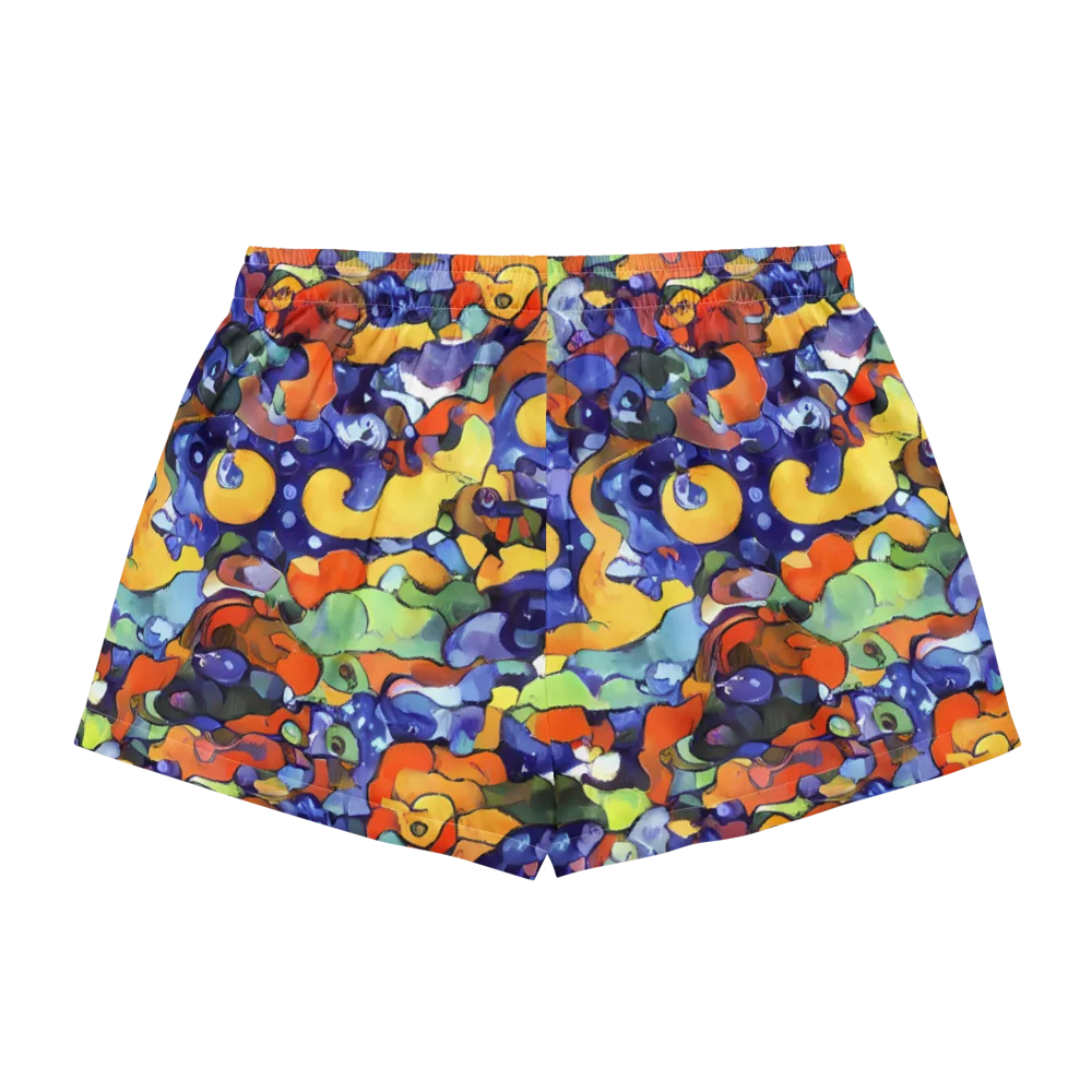 Tangerine Tangle on Women's Pajama Shorts — Back